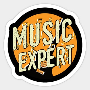 Music Expert guitar musical notes Sticker